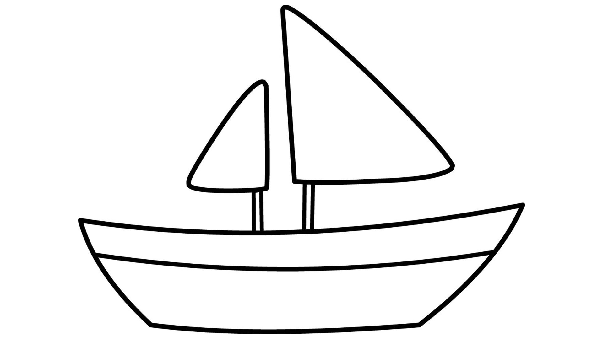 Мультяшный лодка чб