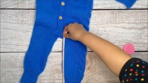 Простой комбинезон спицами на малыша 9 - 12 месяцев/Краткий обзор