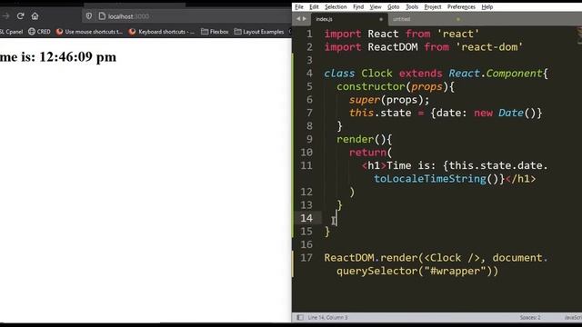 React Components Explained in detail | Making a clock tick in react