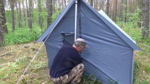 Обзор: Палатка самодельная с печным отоплением.