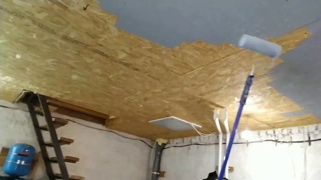 Жилой гараж! led освещение в гараже. Покраска потолка. смотреть онлайн