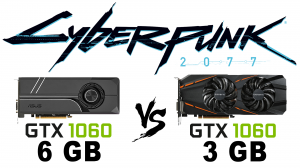 GTX 1060 6 Гб vs 3 Гб (GTX 1066 vs GTX 1063) в Cyberpunk 2077