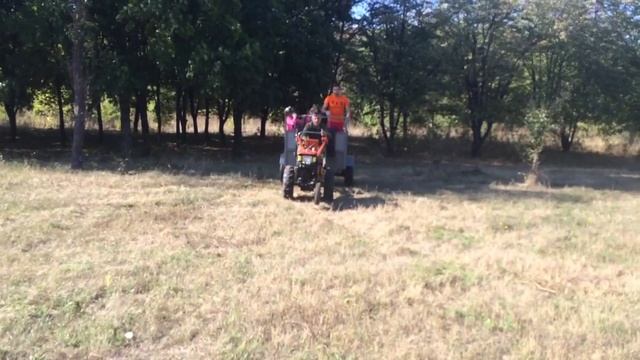 Мотоблок Брест с самодельной телегой смотреть онлайн