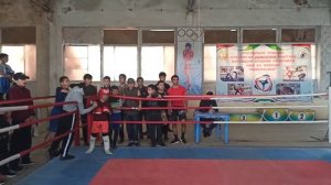 Изатулоев Сомон дар мусобика нохия Ку́шониён оид ба намуди КИКБОКСИНГ