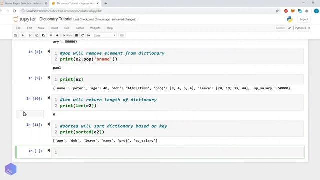 Tutorial - 13 | Python | Dictionary Data Type | In built function - 2 | Python Crash Course