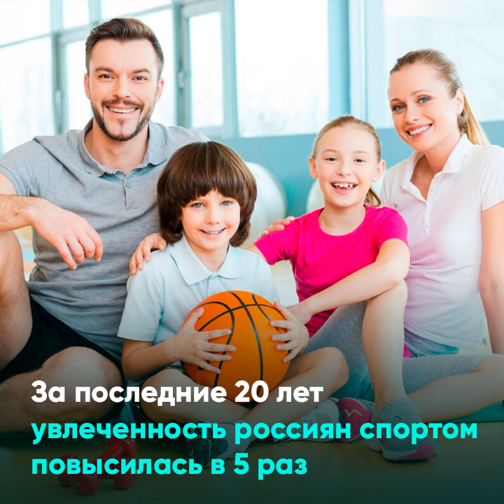 За последние 20 лет увлеченность россиян спортом повысилась в 5 раз