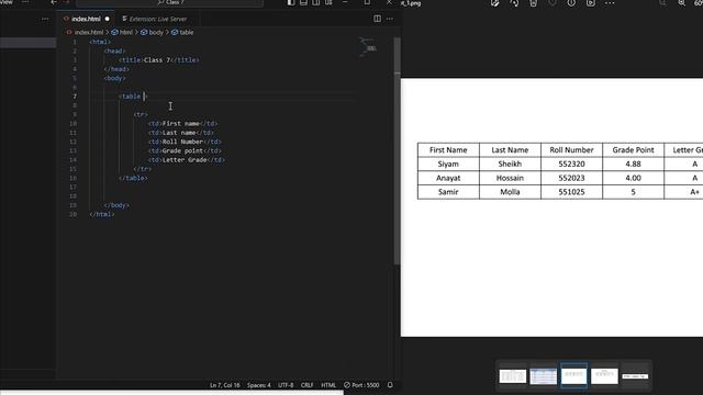 HTML Table Tag | HTML PART - 5 | web design and development full course #freelancing #DevShaon