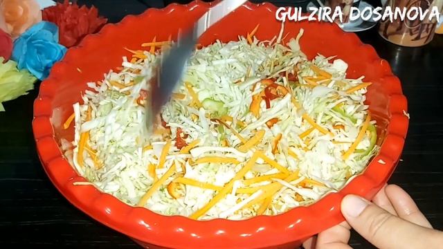 Маринадталған капуста салат.Қазақша рецепт. Маринованная капуста смотреть онлайн