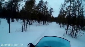 Ski Doo Skandic SWT 550 вдвоем с двумя гружеными санями
