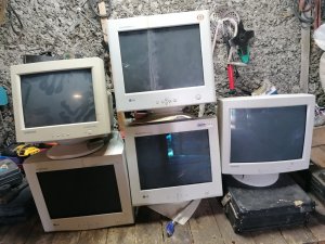 Металлолом. Разбор 5-ти старых мониторов на металлы. Медь. Железо. Алюминий. Латунь. Платы. #8