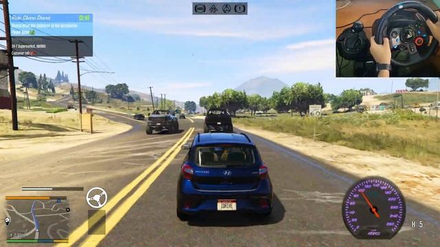 GTA V Uber Driving in Hyundai Grand i10 Nios with Logitech G29 Wheel | Hindi Commentary Gameplay #2 смотреть онлайн