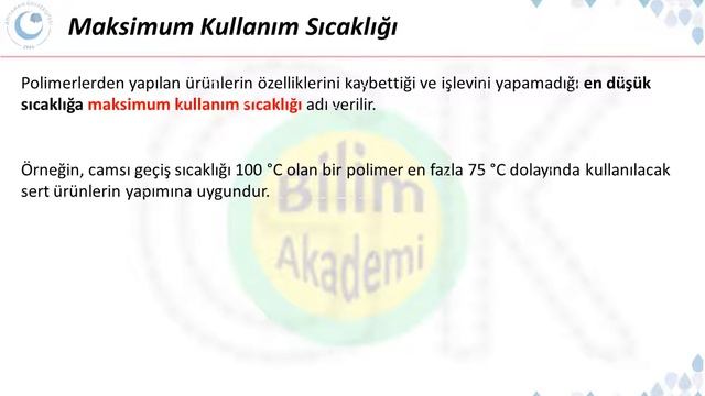 Polimerlerin Termal Özellikleri, Camsı Geçiş, Bozunma, Genleşme, Isı İletkenliği, Yanma, Erime, смотреть онлайн