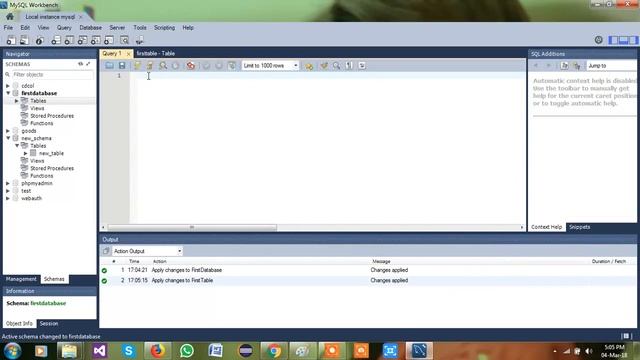 How To Create Database And Table In MySQL Workbench