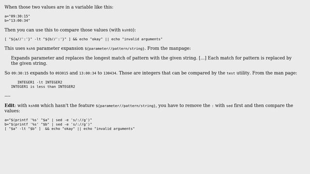 Unix & Linux: Compare two times in HH:MM:SS format - ksh (2 Solutions!!) смотреть онлайн