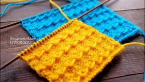 Красивый узор "Цепочки" спицами.