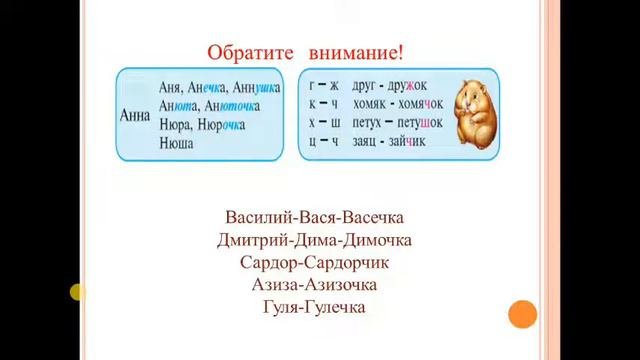 Видеоурок по русскому языку для 6-класса школ с узбекским языком обучения.
