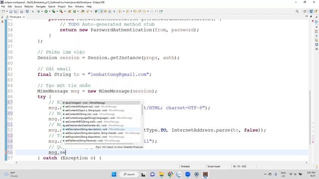 JSP 38. Lập Trình Gửi Email Từ Ứng Dụng Web Hoặc Desktop Trong Java смотреть онлайн