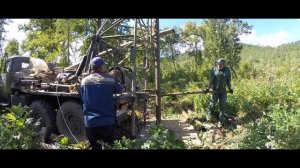БУРЕНИЕ СКВАЖИН.ЗИЛ 131.Ч2. ВОДА. ПРОЦЕСС. ( БУРЕНИЕ. )