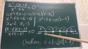 Решение неравенств методом интервалов 8 класс