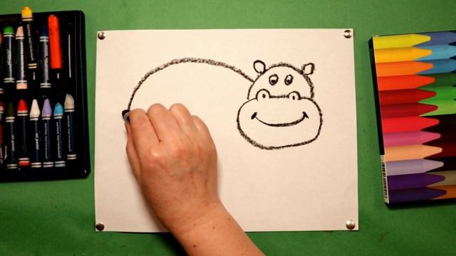 Урок рисования для детей "БЕГЕМОТ?"^Как нарисовать БЕГЕМОта смотреть онлайн