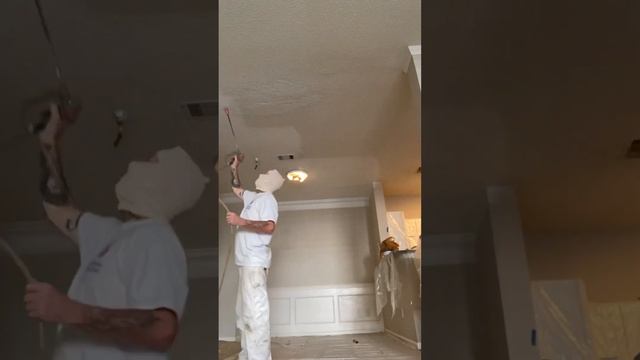 Spraying Popcorn ceiling