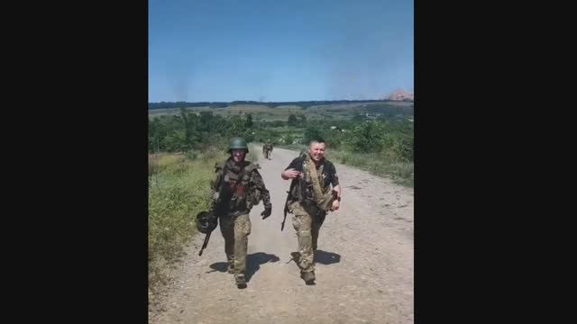 Бегство украинских военных из Лисичанска