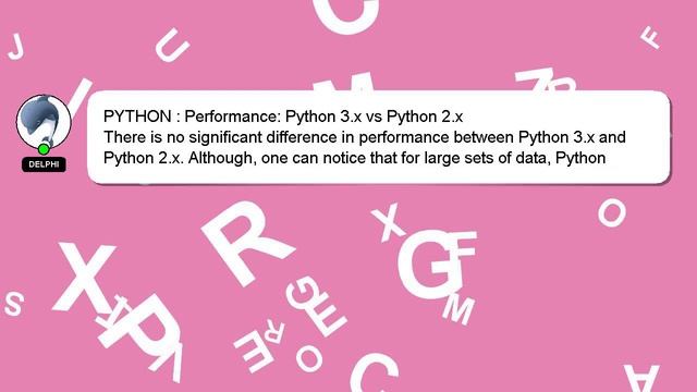 PYTHON : Performance: Python 3.x vs Python 2.x