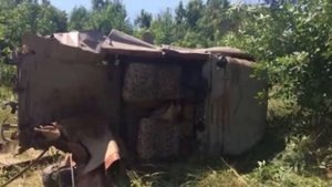 Поезд снёс Уазик в смятку !!!