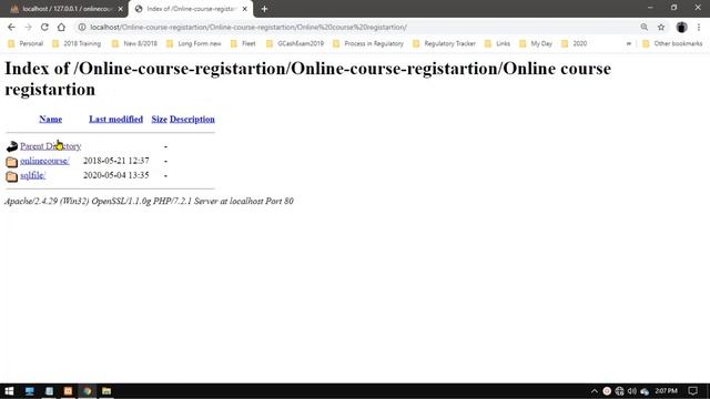 free source code in php mysql Online course registration system