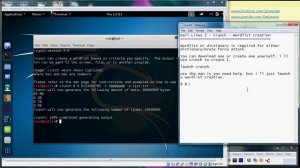 Kali Linux - Crunch Wordlist creation for dictionary or brute force password attack