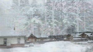 По Уральским горам зимой на поезде