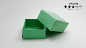 Оригами Бумажная коробочка из листа бумаги. Подробный видео урок для детей. ★★★☆☆