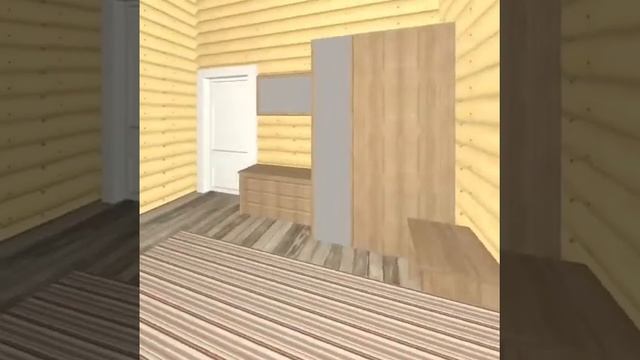 Одноэтажный дом из бревна со вторым светом в охотничьем стиле (Избу-беру, Москва) смотреть онлайн