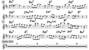 Fly me to the moon - Easy Solo Example for Tenor Sax (Guitar duo Version)