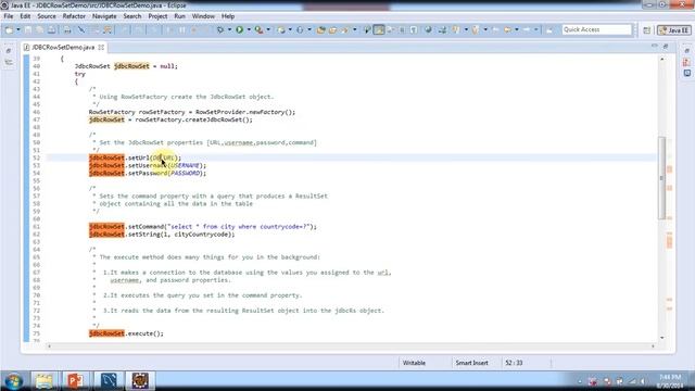 JDBCRowSet Demo | JDBC смотреть онлайн