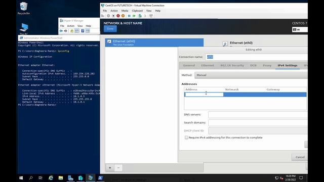 How to fix CentOS won't connect to internet. (Windows Server 2019 using HyperV) смотреть онлайн