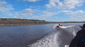 Адмирал 360 через кильватерный след !