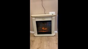 Электрокамин Interflame Виелтон с очагом Foton 23 бежевый с золотой патиной