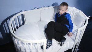 Круглая кроватка трансформер для новорожденных