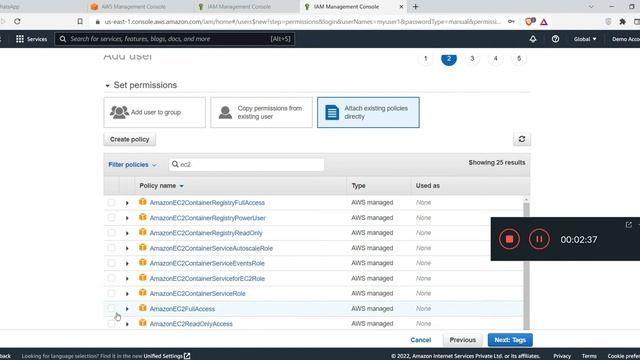 how to Create IAM User In AWS | attach EC2 Permission to IAM user