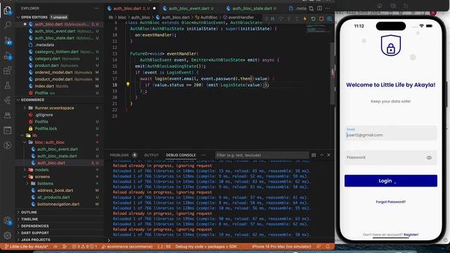 Login api calling in flutter using bloc Part-1