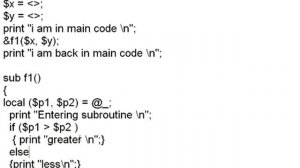 Perl 7 Subroutines and Functions