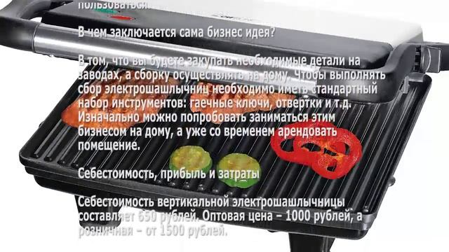 Прибыльная бизнес идея на дому изготовление электрошашлычниц