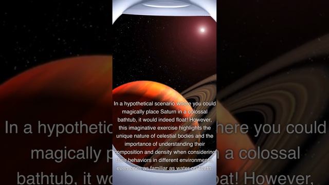 Saturn: The Giant that Defies Gravity  #Saturn #SpaceScience #CosmicCuriosities