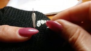 Как вышивать по вязаному полотну.