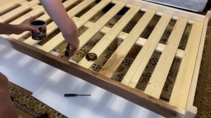 Кровать с OZON 1200х2000. Сборка, лакирование + матрас