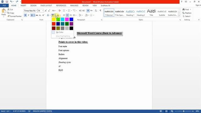 Microsoft Word full Course | Home Tab Complete tutorial | Basic to Advance
