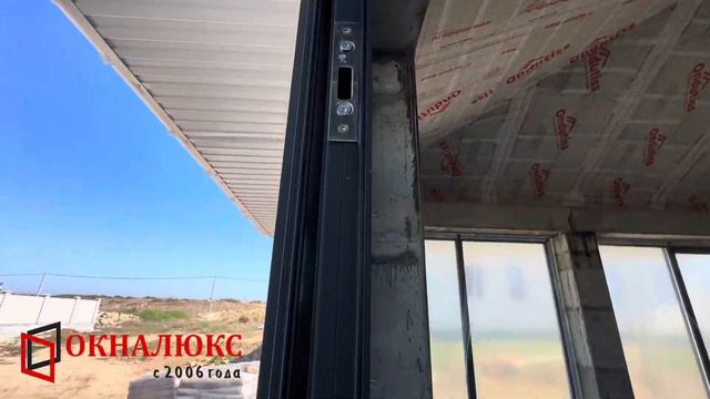 Входная алюминиевая Алютех штульповая дверь многозапорным замком в Севастополе смотреть онлайн