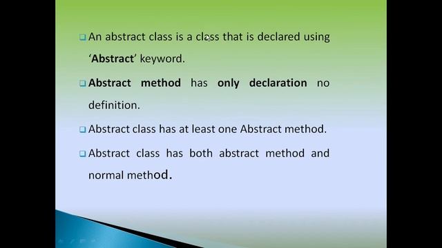Java Abstract Class & Abstract method смотреть онлайн