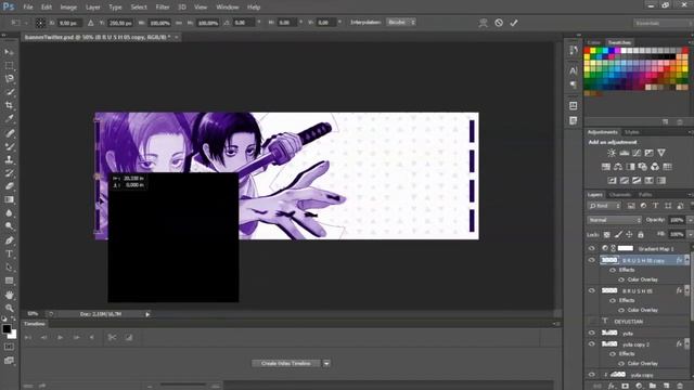 Clean Design Tutorial For Anime Twitter Header (PHOTOSHOP) + RESOURCES смотреть онлайн
